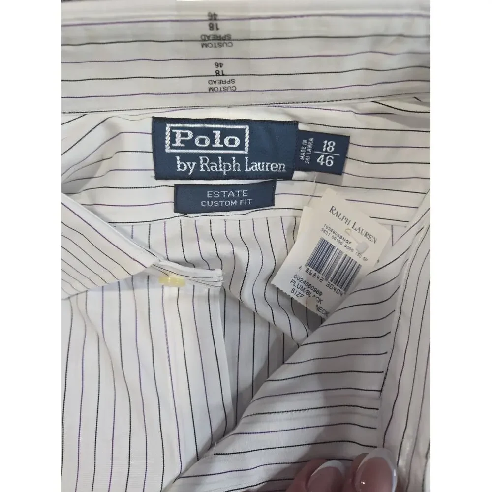 Polo Ralph Lauren Mems Button Up Shirt Estate Custom Fit 18/46